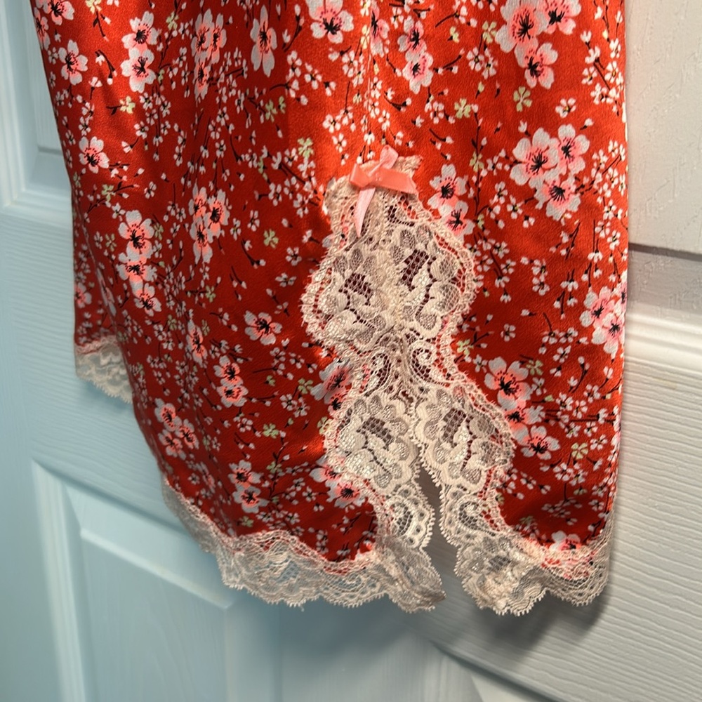 Victoria’s Secret Y2K cherry blossom mini slip dress with bows and gems Medium - Picture 16 of 17